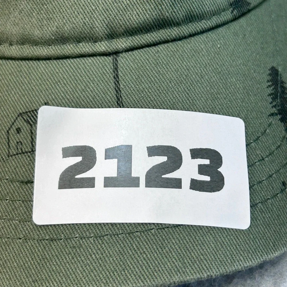 Mini Cabin Tree Print Kids Green LC Lauren Conrad Baseball Cap Hat OSFM